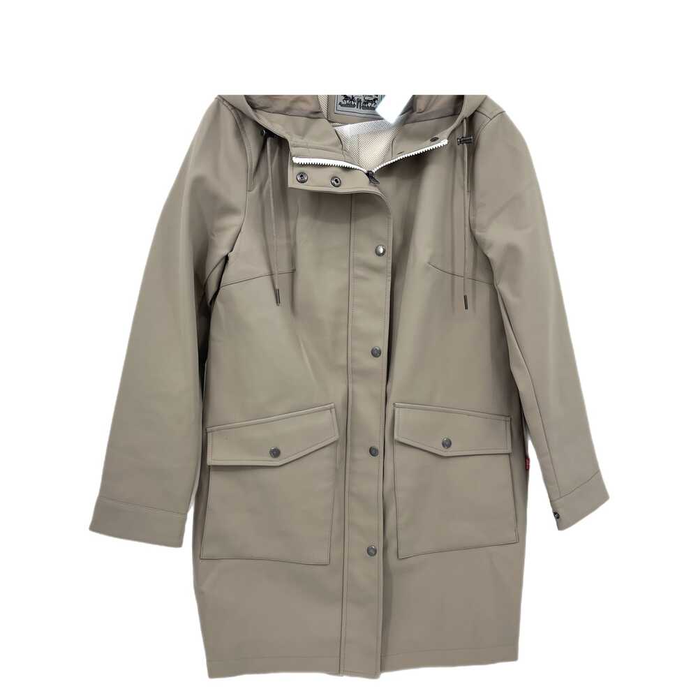 Levi's Beige Leather Jacket Button Zip Closure | Womens S